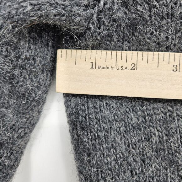 Harley Davidson Sweater Womens 1W Logo Alpaca Wool Blend Zip Gray Cowl Neck - Picture 8 of 11